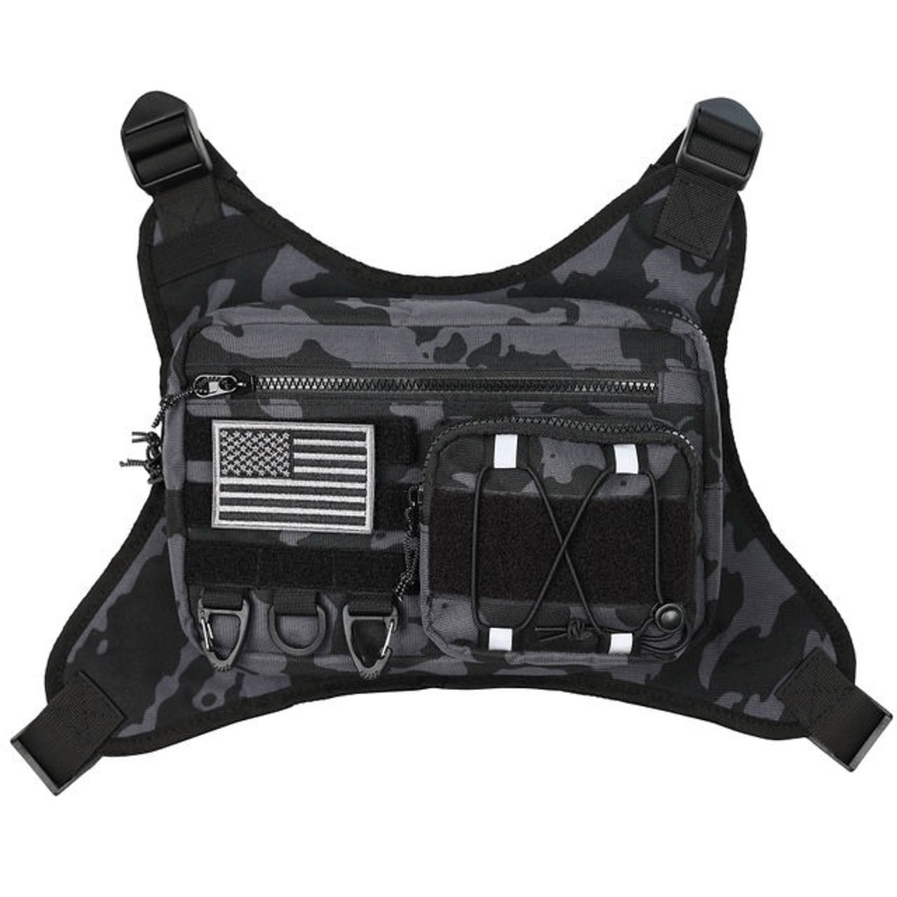 Brand New Camouflage (WEIGHTED) Chest Rig with Flag Patch